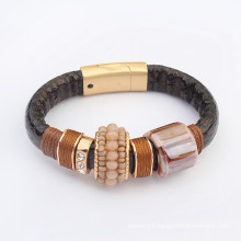 Geniune vintage ethnic handmade leather bracelet